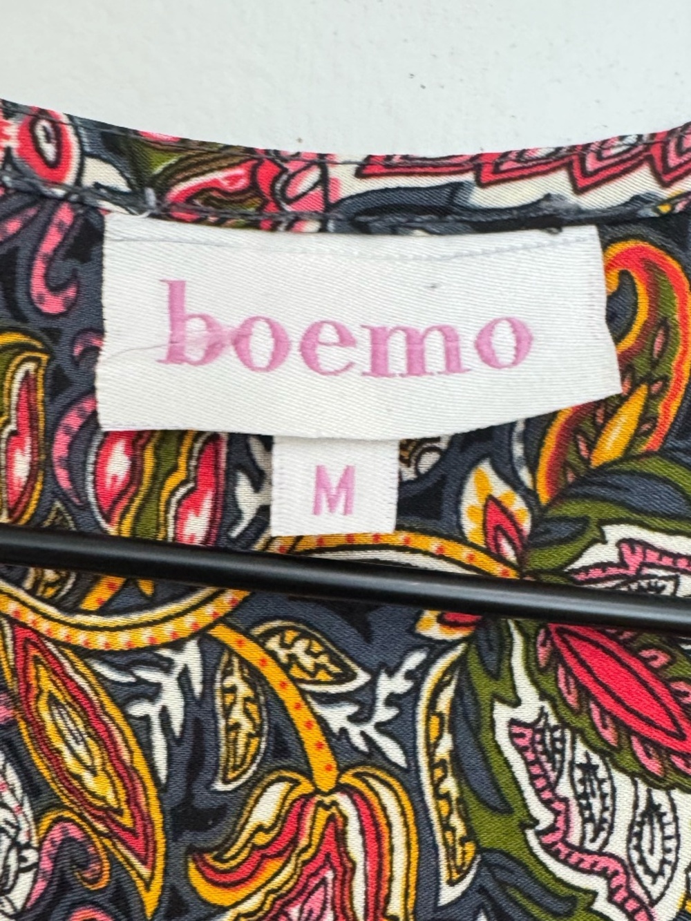 Anthropologie Boemo Boho Paisley Maxi Dress Size M Long Sleeve Tiered - Picture 9 of 10